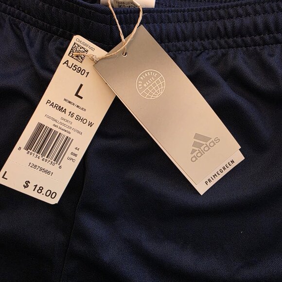 Adidas Parma 16 Shorts Women's Large Navy Blue Soccer Training AJ5901 NWT - Picture 2 of 8